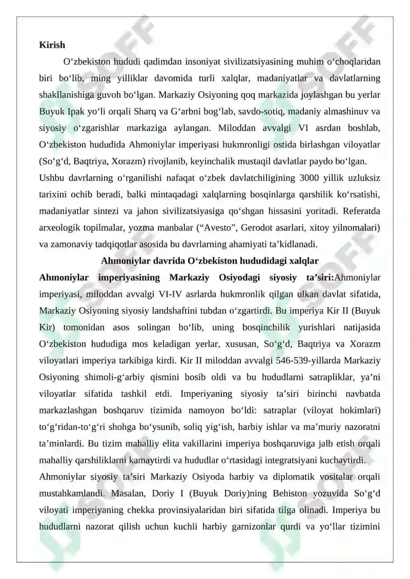 Ahmoniylar davrida Oʻzbekiston hududidagi xalqlar 2