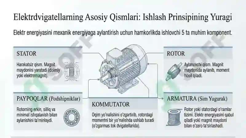 Elektrdvigatellarning ishlash prinsipi va texnologiyasi 2