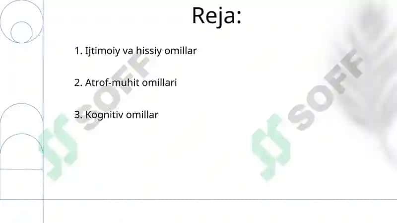 Shaxs taʼlim obʼyekti va subʼekti sifatida uning shakllanish va rivojlanish omillari 2
