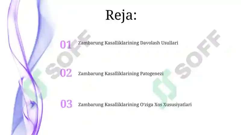 Zambarung Kasalliklarining Davolash Usullari 2