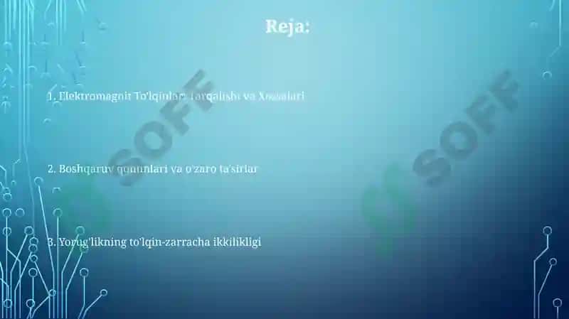 Elektromagnit To'lqinlar: Tarqalishi va Xossalari 2