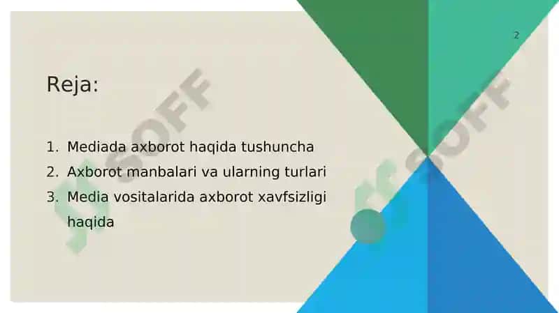 Media vositalarida axborot xavfsizligi 2
