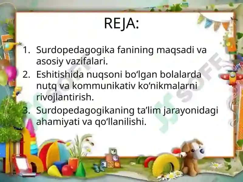 Surdopedagogikafanining maqsadi va vazifalari 2