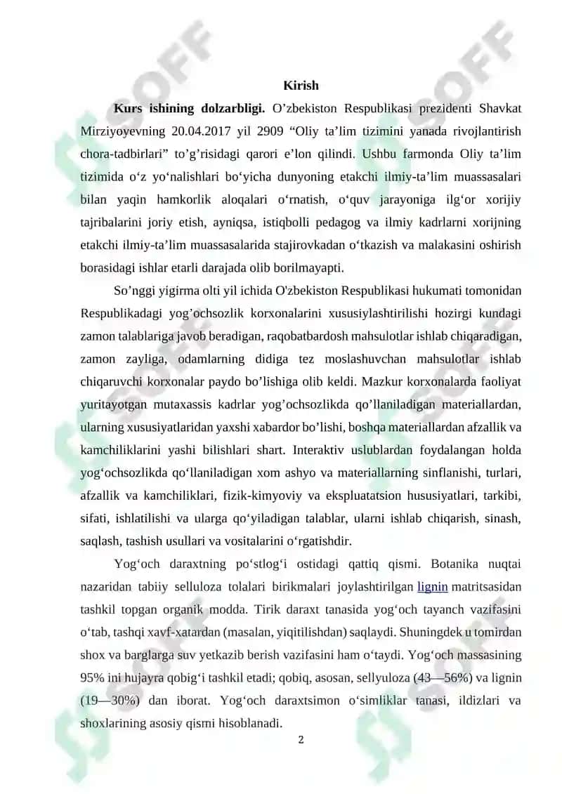 YOG`OCH XOMASHYODAGI NUQSONLARNI ANIQLASH VA ULARNI BARTARAF ETISHNI O`RGANISH 2