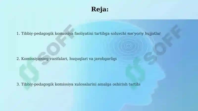 Tibbiy pedagogik komissiya togʻrisidagi nizom talablari 2