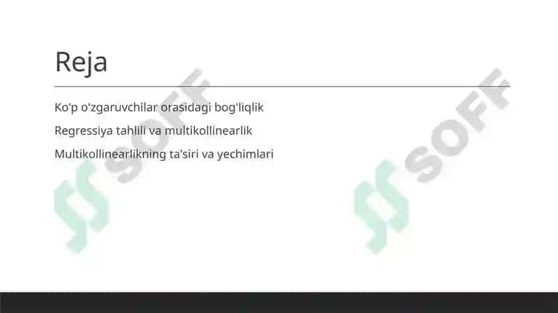 Ko'p o'zgaruvchilar tahlili 2