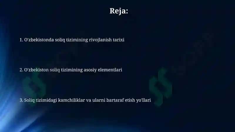 O'zbekistondagi soliq tizimi 2
