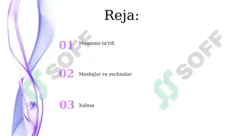Organlar sistemasiga oid masala va mashq yechish 2