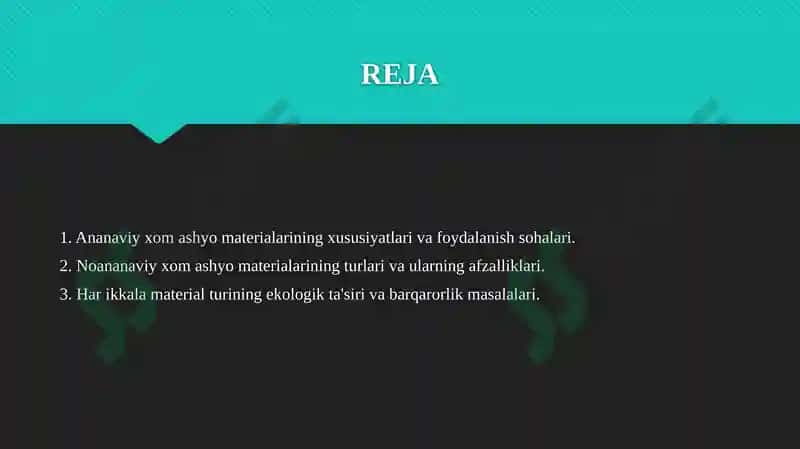 Ananaviy xom ashyo materialarining turlari va ularning afzalliklari 2