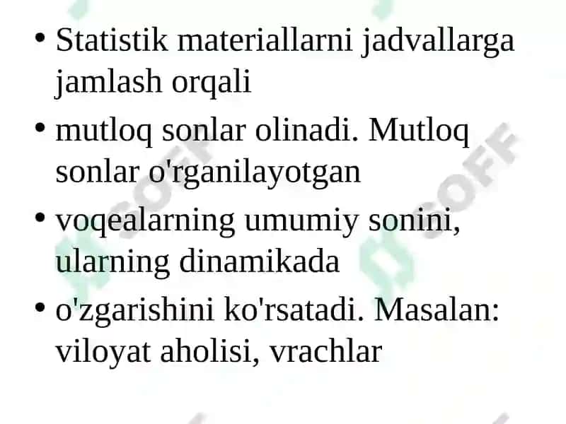 NISBIY MIQDORLAR VA ULARNING TIBBIYOTDA QO'LLANILIShI 2