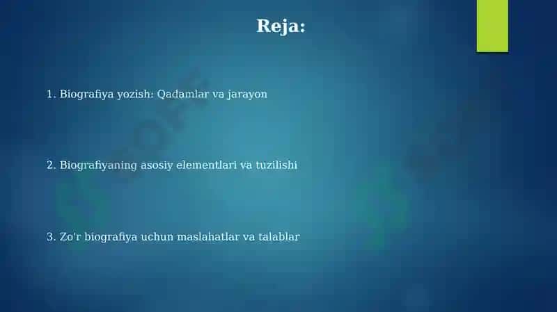 Tarjimai hol yozish tartibi va talablari 2