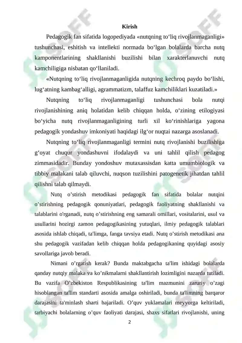 Maktabgacha yoshdagi bolalar nutqini rivojlantirishning ilmiy-pedagogik shart-sharoitlari. 2