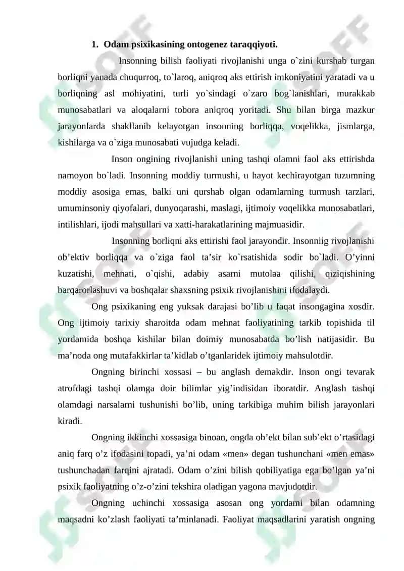Оdam psiхikasining оntоgеnеz taraqqiyoti 2