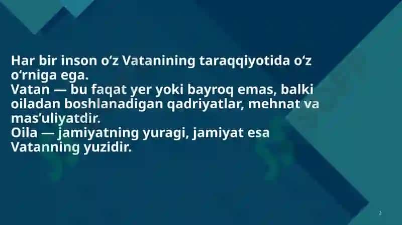 Vatan taraqqiyotiga men ham mas’ulman: Oila — jamiyatning asosiy bo‘g‘ini Ergasheva shohista 2