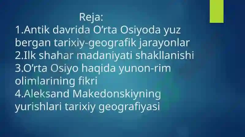 O’rta Osiyoning antik davri tarixiy geografiyasi 2