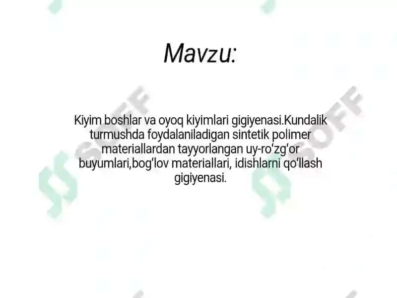 KIYIM BOSHLAR VA OYOQ 2
