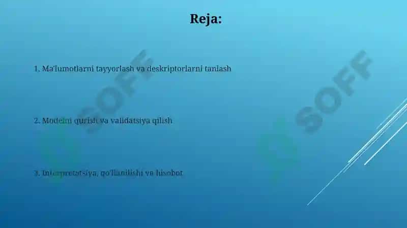 QSAR va QSPR sohalarida matematik modellar tuzish qoidalari 2