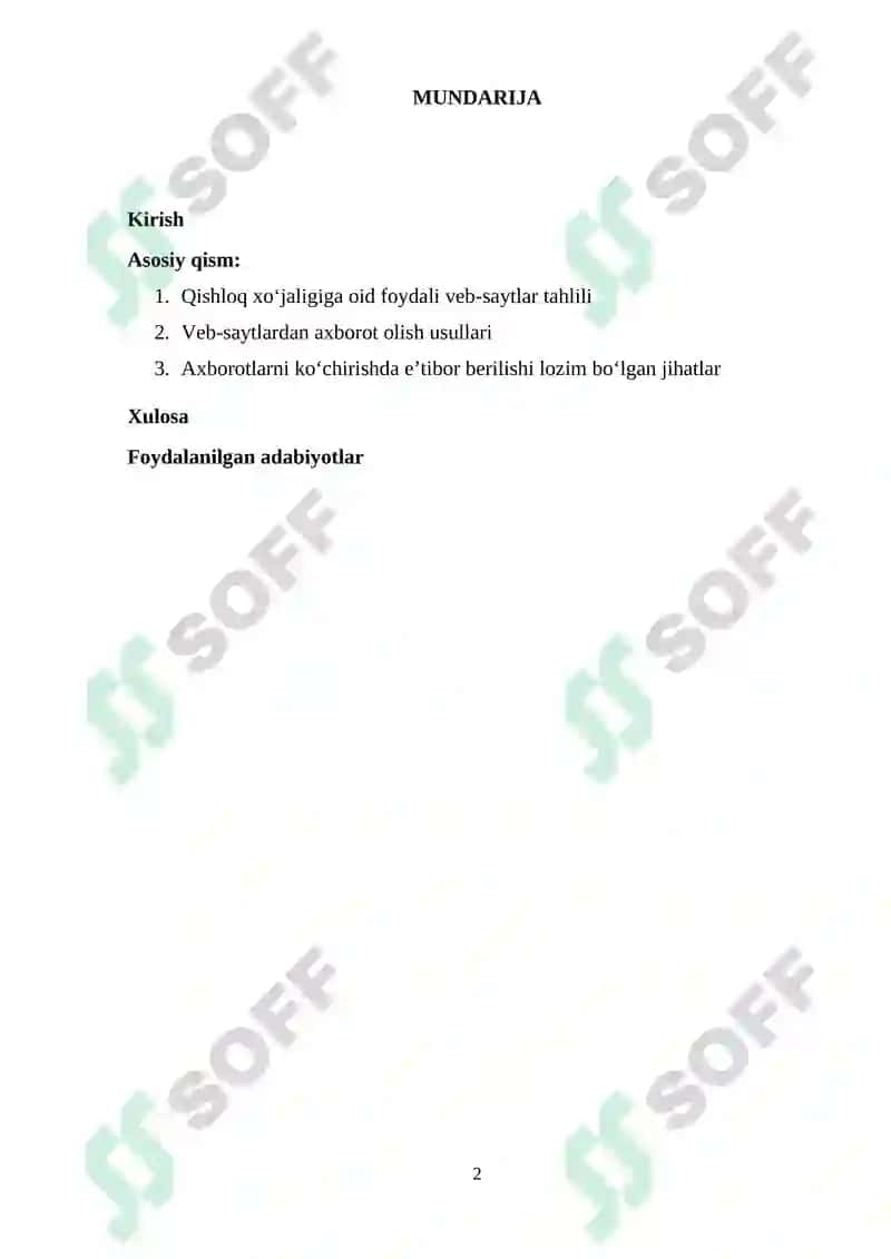 Qishloq xo‘jaligiga oid foydali veb-saytlar tahlili 2