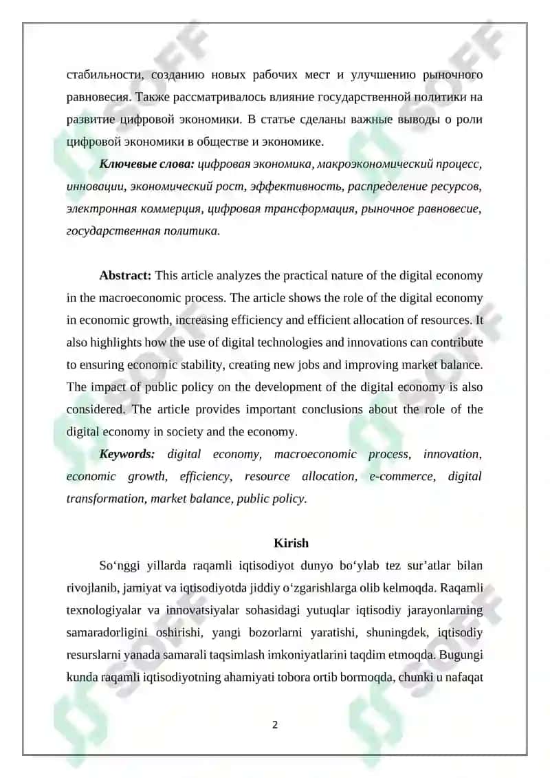 RAQAMLI IQTISODIYOTNING MAKROIQTISODIY JARAYONDAGI AMALIY MOHIYATI 2