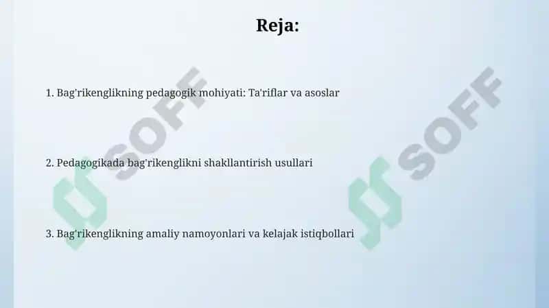 Bag'rikenglikning pedagogik mohiyati 2