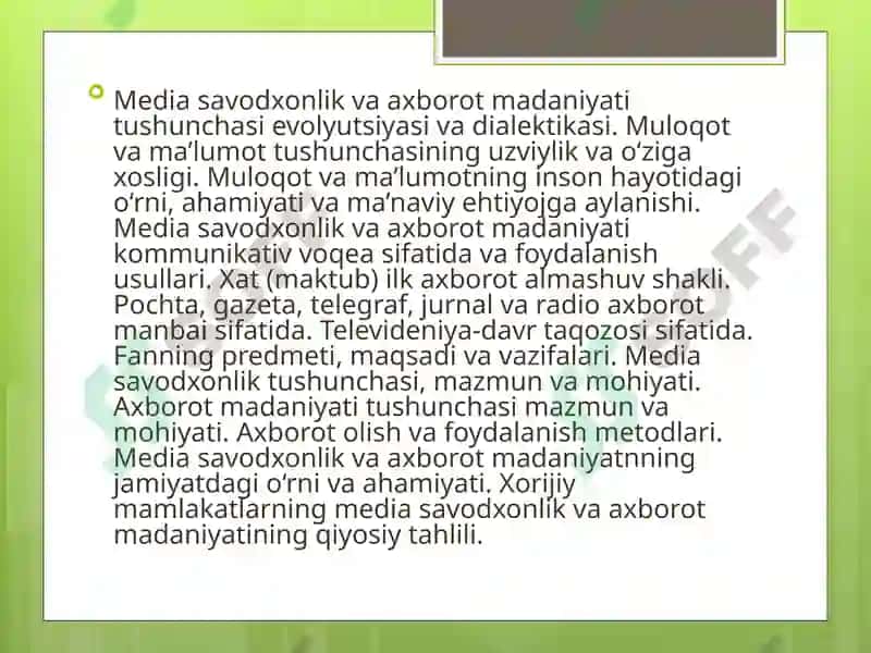 Mediasavodxonlik va axborot madaniyat tushunchasi evolyutsiyasi va dialektikasi 2