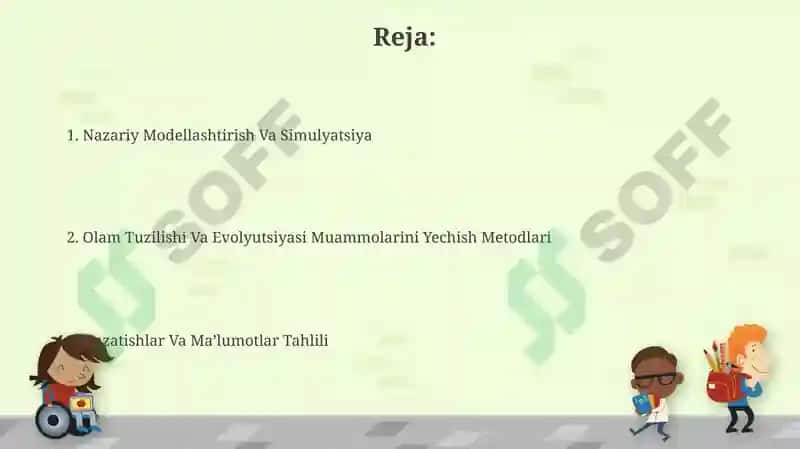 Koinot tuzilishi va evolutsiyasi bobiga doir masalalar yechish metodikasi 2