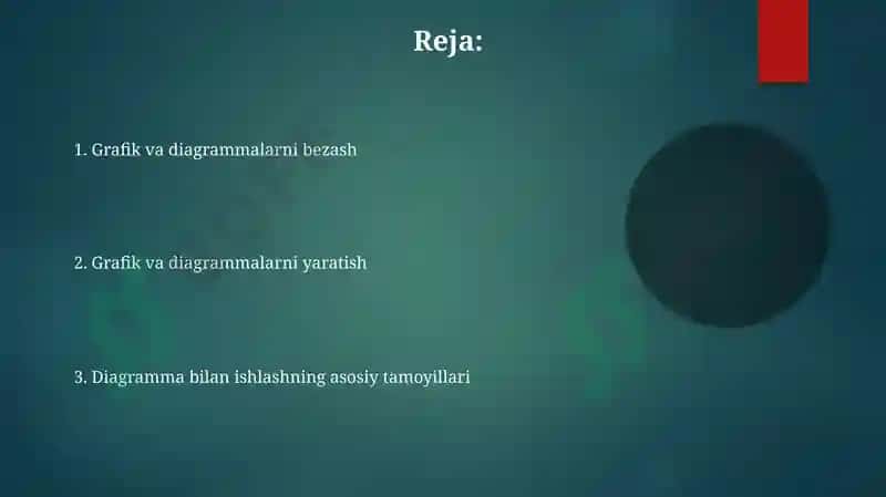Diagrammalar ustida ishlash 2