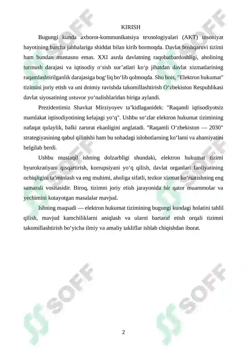 Elektron hukumat tizimini takomillashtirish 2