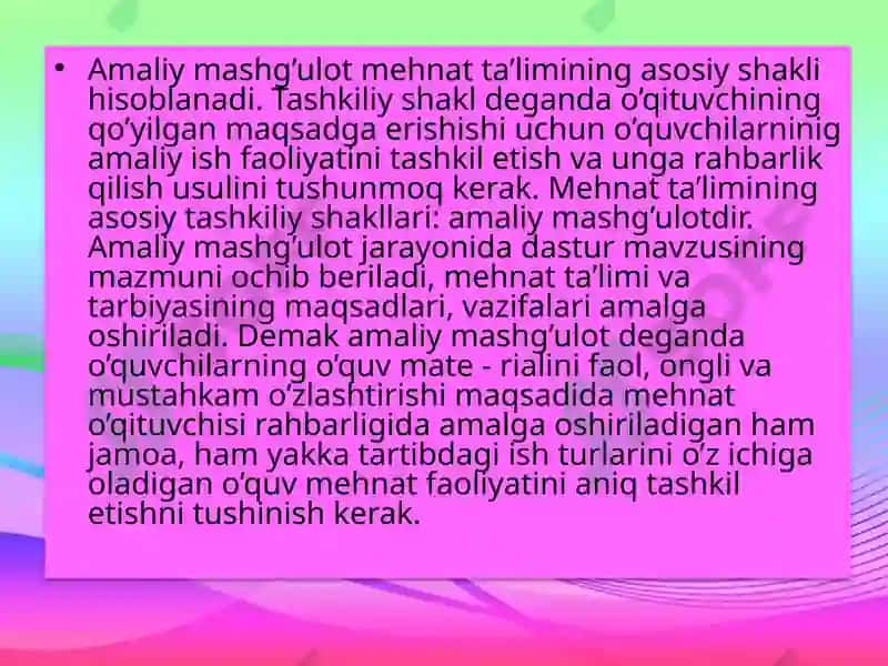 Boshlang’ich sinf darslaridan amaliy ishlar 2