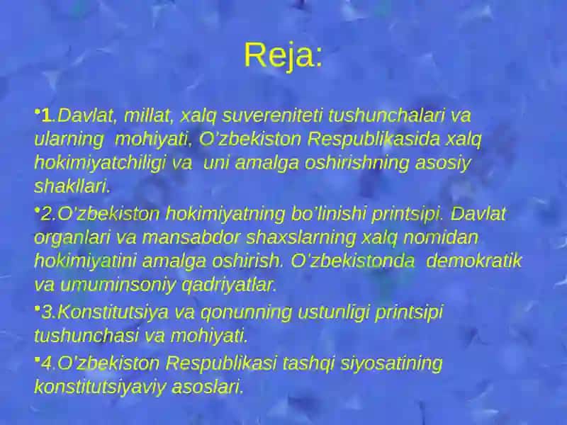 O‘zbekiston respublikasi konstitutsiyasining asosiy prinsiplari 2