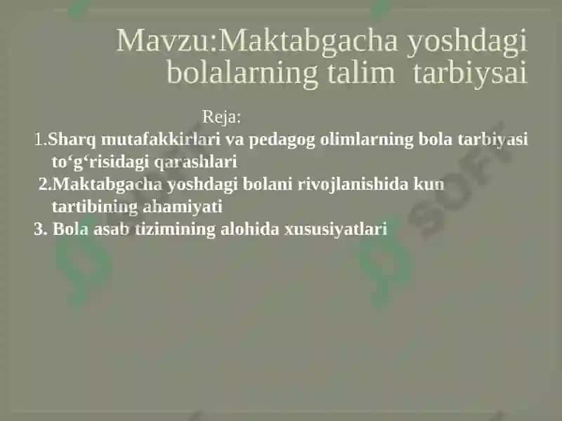 Maktabgacha yoshdagi bolalarning talim  tarbiysai 2