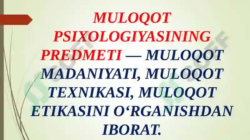 Muloqot haqida tushuncha dsrslik 2