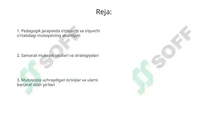 Pedagogik jarayonda o'qituvchi va o'quvchi o'rtasidagi muloqot 2