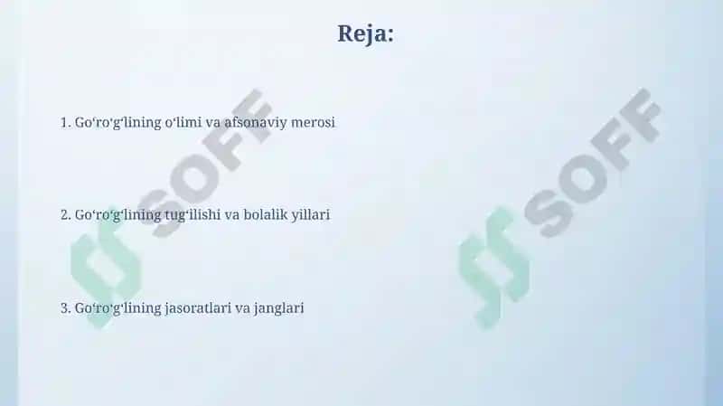 Go'ro'g'li dostoni 2