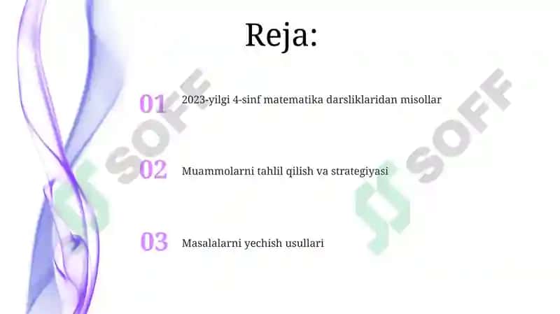 2023-yilgi 4-sinf matematika darsliklaridan misollar 2
