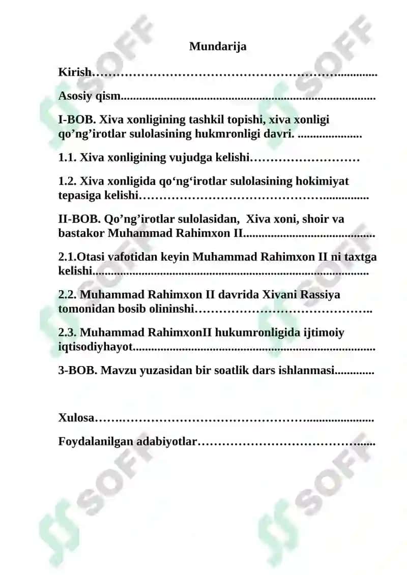 Muhammad Rahimxon II hukumronligi davrida Xiva xonligida iqtisodi jarayonlar 2