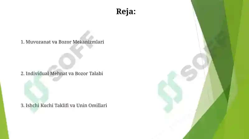 Individual Mehnat va Bozor Talabi 2