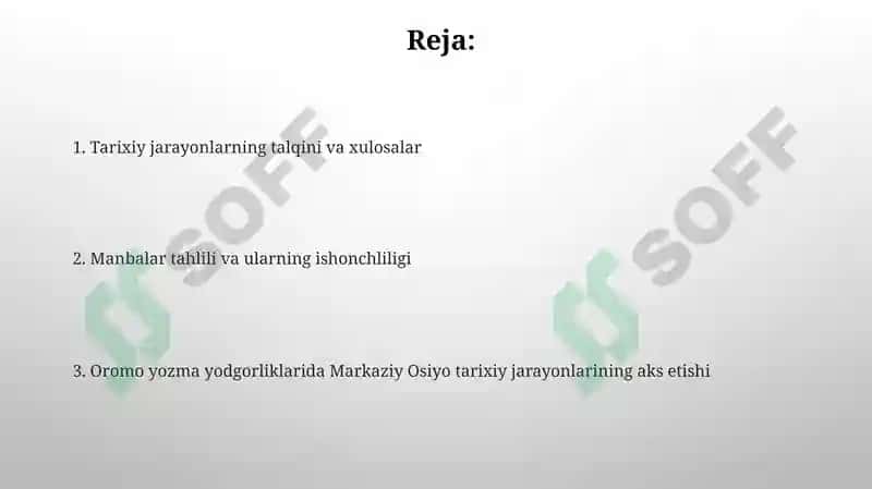 Oromo yozma yodgorliklarida Markaziy Osiyo tarixiy jarayonlarining aks etishi 2
