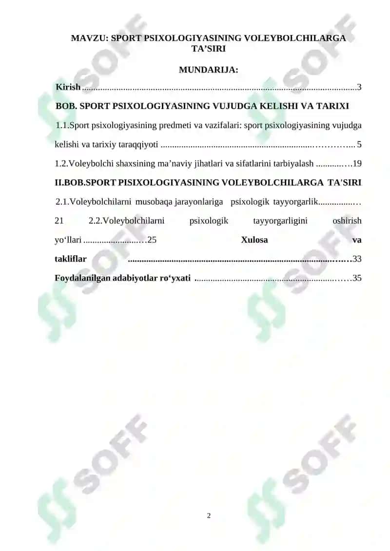 SPORT PSIXOLOGIYASINING VOLEYBOLCHILARGA TA’SIRI 2