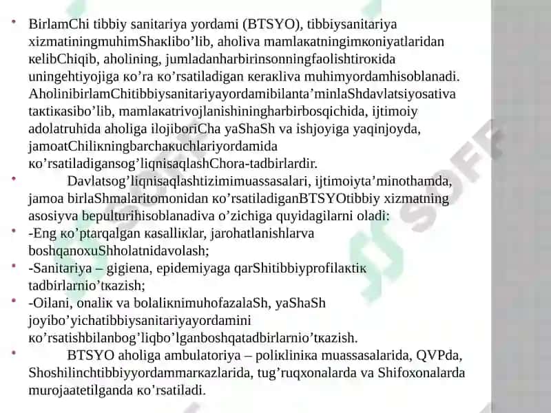 BirlamChi Tibbiy Sanitariya Yordam (BTSYO) 2