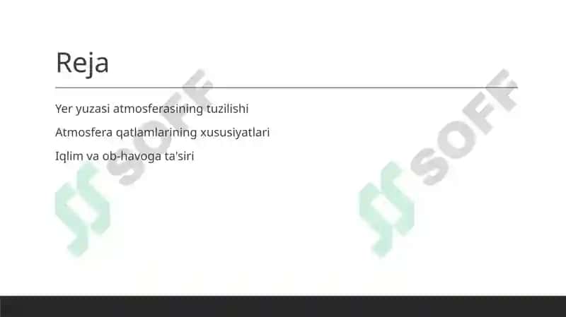 Yerning atmosfera qobigʻining tuzilishini oʻrganish 2