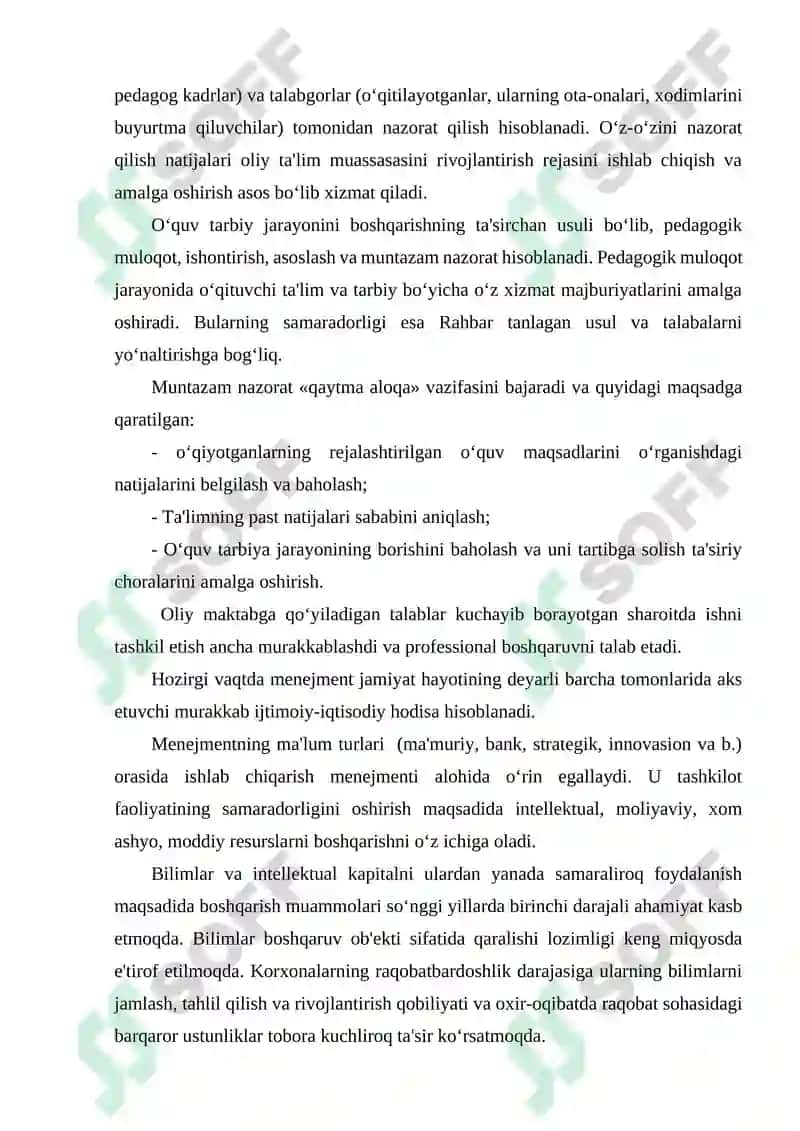 1-Mavzu. Ta’lim tizimini boshqarish fanining predmeti, maqsadi va vazifalari. 2