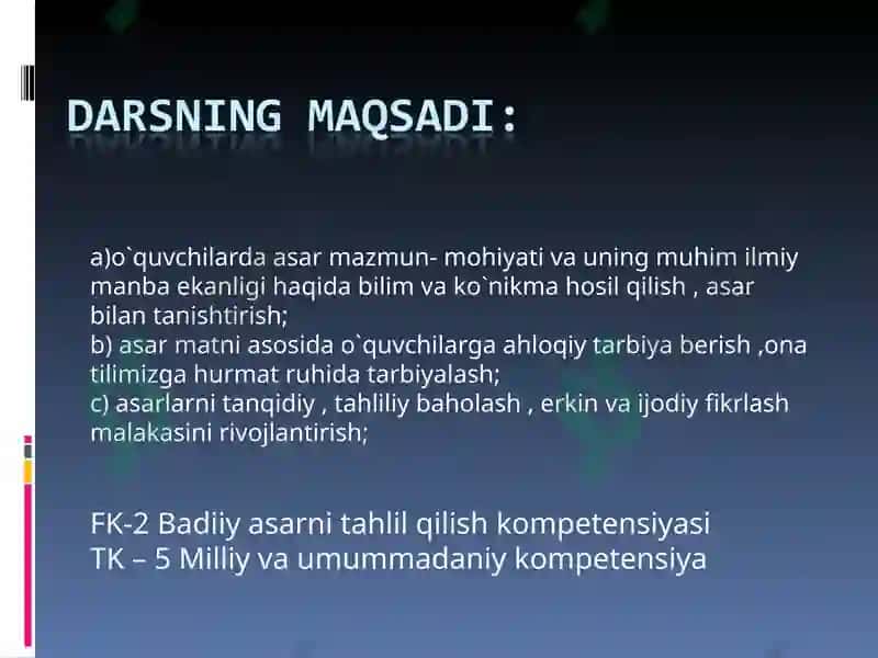 Koshg`ariyning “Devonu lug`otit at – turk“ asari – izohli lug`at va qomusiy asar 2