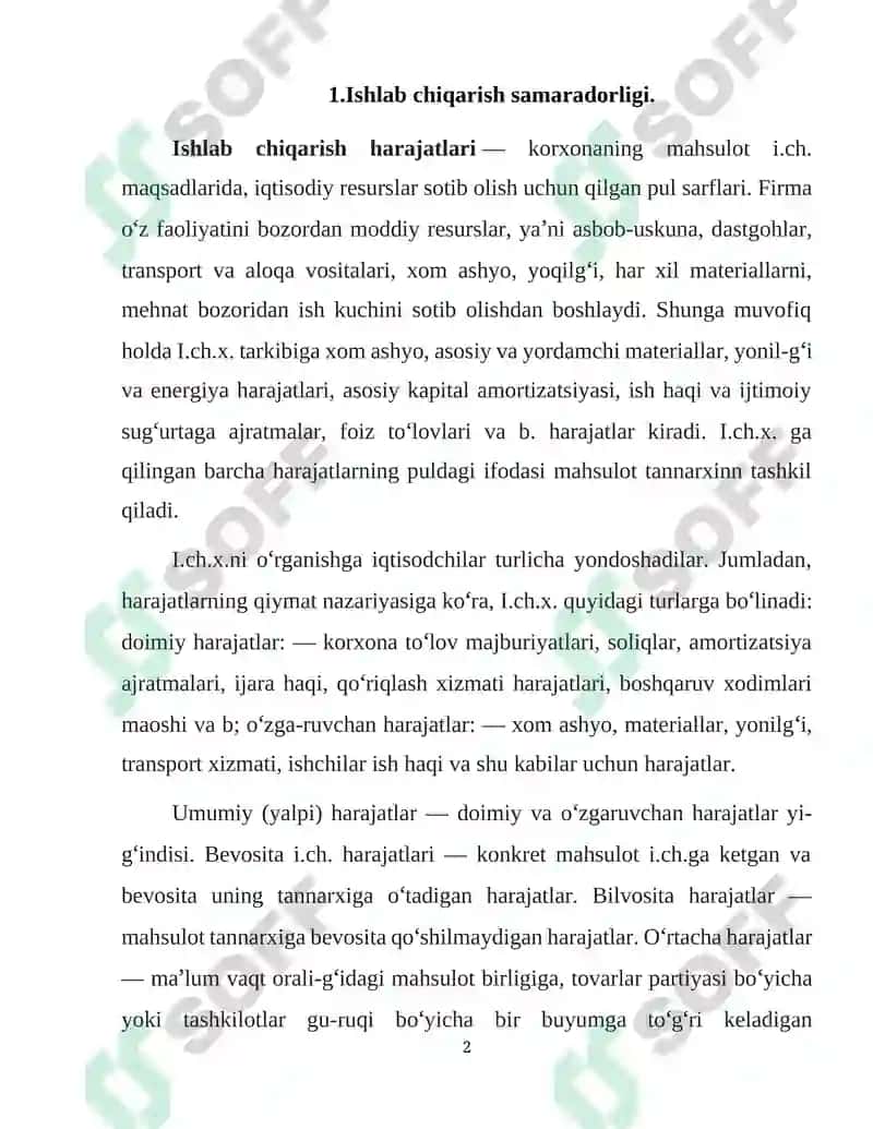 Ishlab chiqarish samaradorligi 2