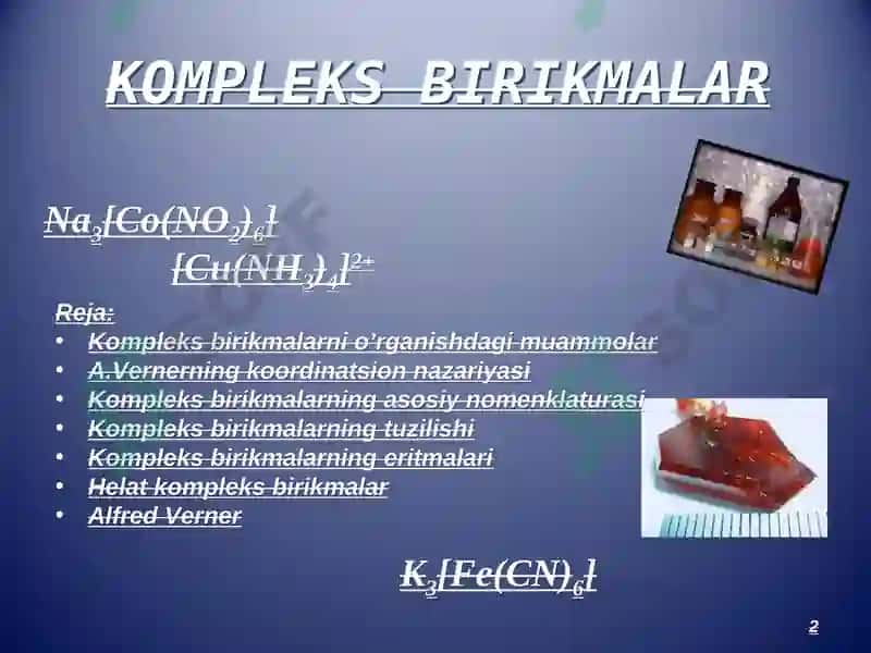 Kompleks birikmalar 2