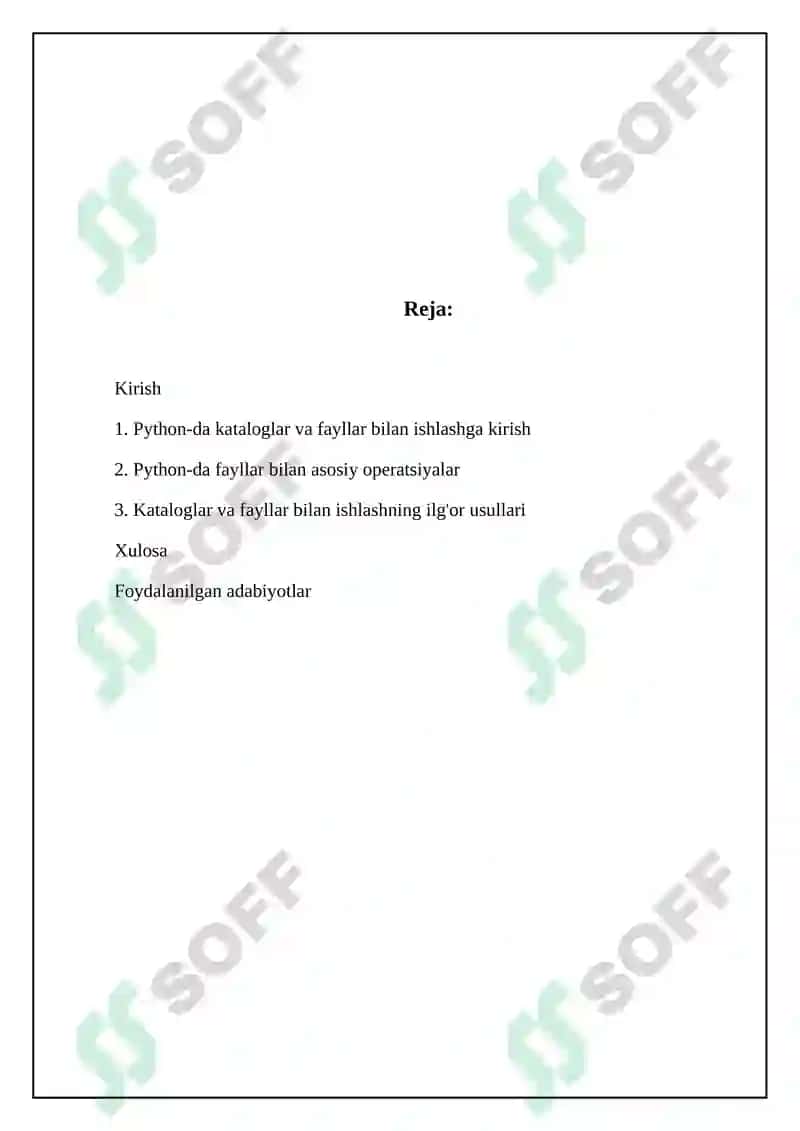 Pythonda katalog va fayllar bilan ishlash 2