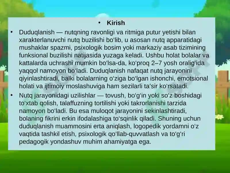 Duduqlanishning kelib chiqish sabablari 2