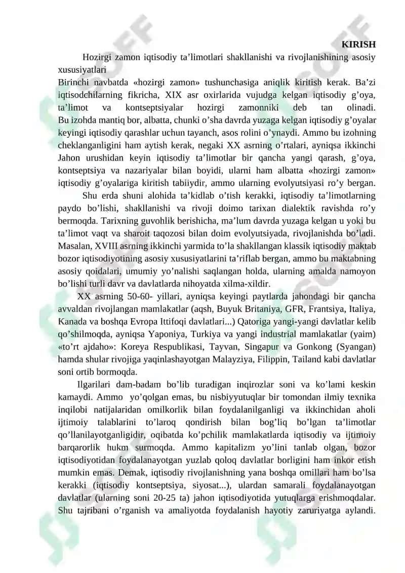Hozirgi zamon iqtisodiy ta'limotlari evolyutsiyasi 2