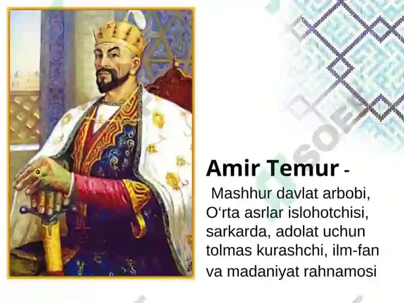 AMIR TEMUR BUYK SARKARDA VA DAVLAT ARBOBI AMIR TEMUR DAVLATINING TASHKIL TOPISHI 2