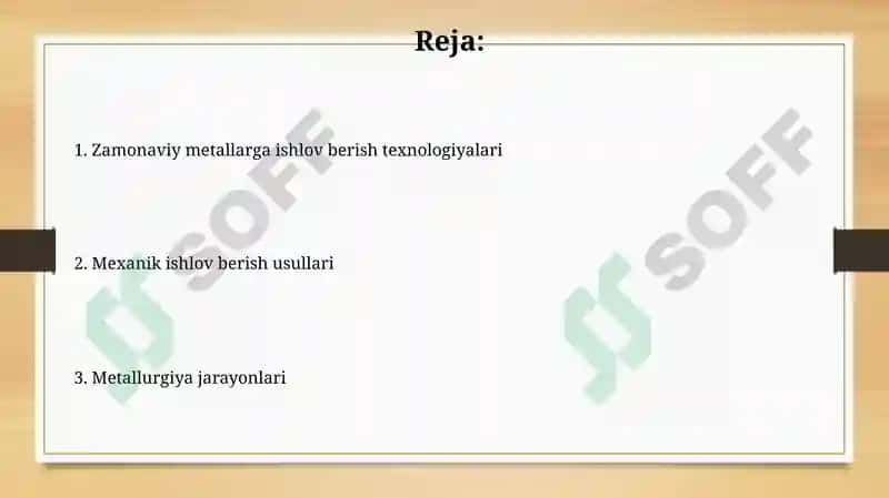 Metallarga texnik ishlov berish texnologiyalari 2